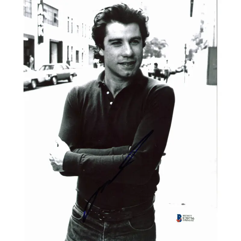 John Travolta Grease Authentic Signed 8x10 Photo Autographed BAS #E20756