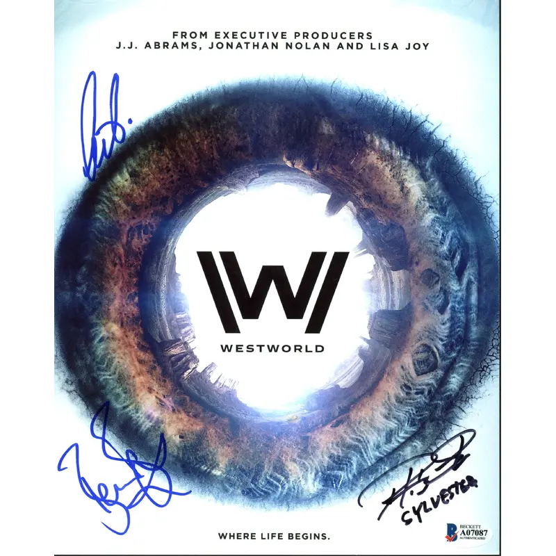 Westworld (Barnes, Sarafyan & Slocum) Authentic Signed 8X10 Photo BAS #A07087