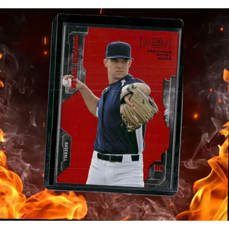 2024 Metal Universe Champions Brayden Taylor Red Precious Metal Gems Rookie