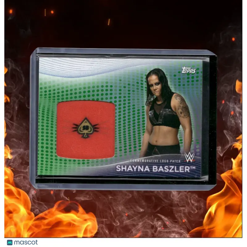 2021 Topps WWE Shayna Baszler Commemorative Logo Patch Green 26/50 #SLP-BZ