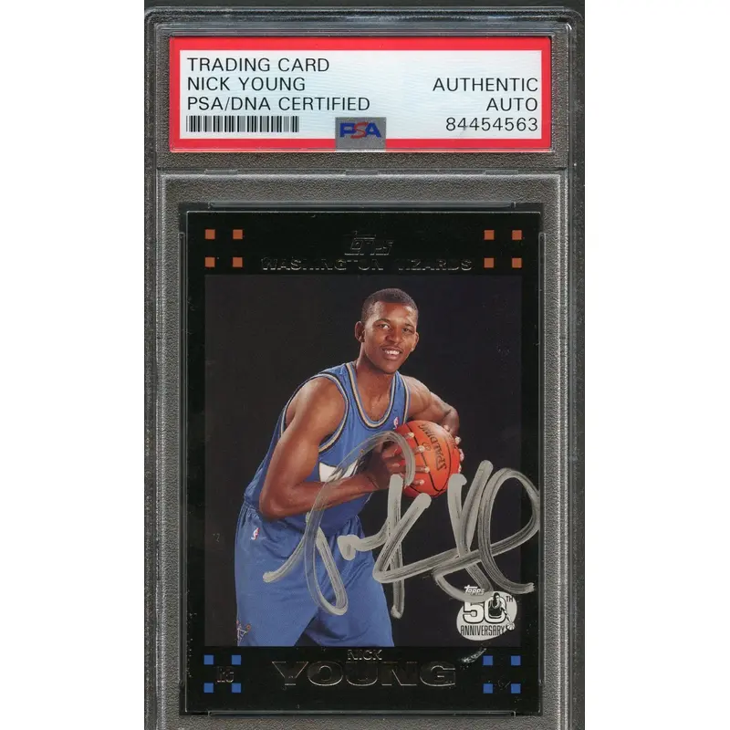 2007-08 Topps #126 Nick Young Signed Rookie Card AUTO PSA Slabbed