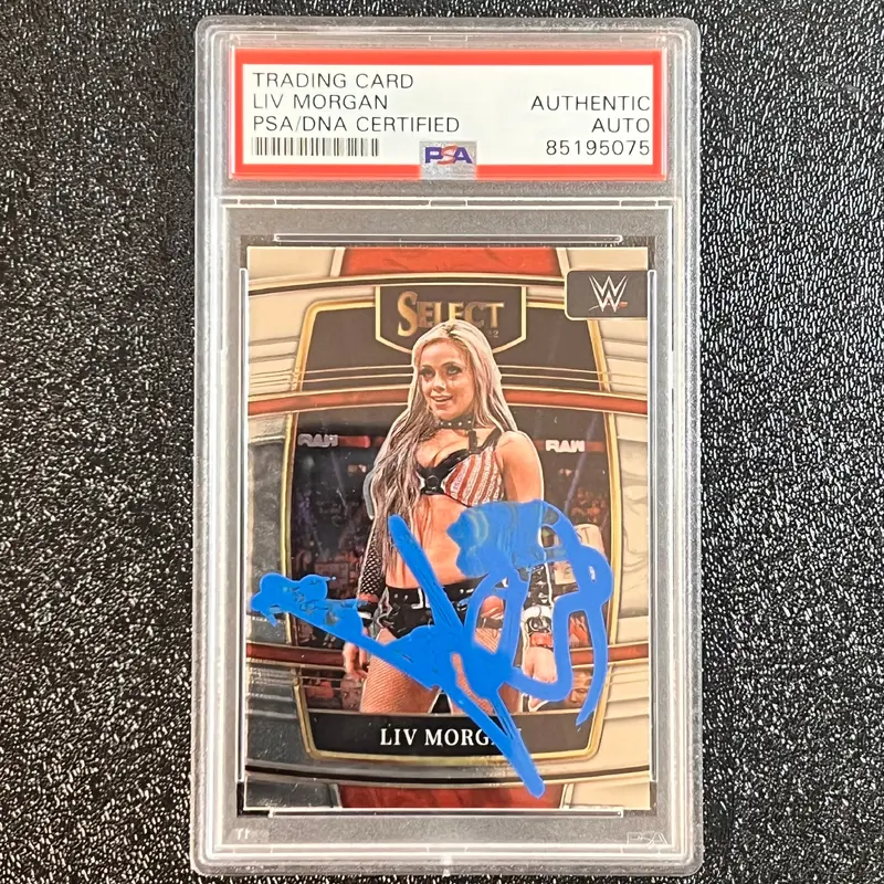 2022 Panini Select #44 Liv Morgan Signed Card AUTO Slabbed WWE