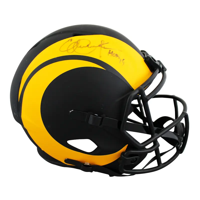 Rams Eric Dickerson "HOF 99" Signed Eclipse F/S Speed Rep Helmet BAS W #WS41823