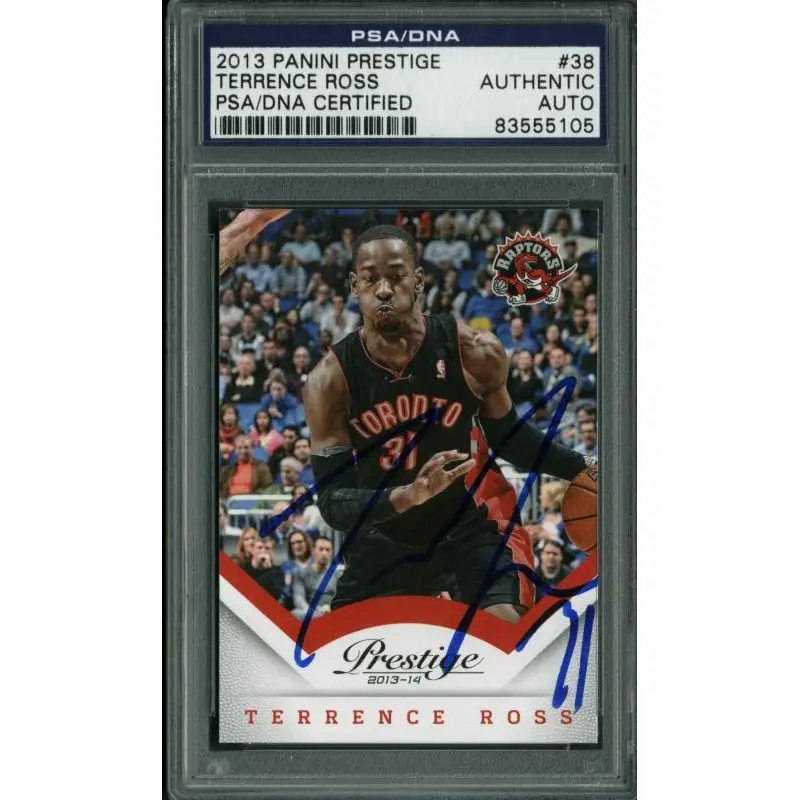 Raptors Terrence Ross Signed Card 2013 Panini Presitge #38 PSA/DNA Slabbed