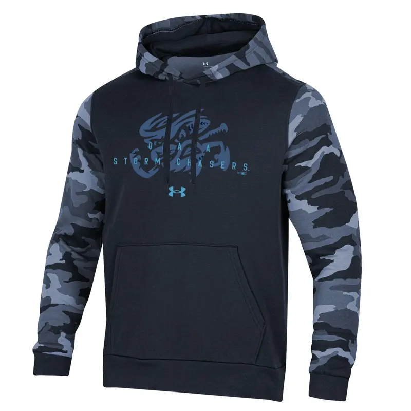 Omaha Storm Chasers Under Armour Men's Rival Fleece Blocked Hoodie