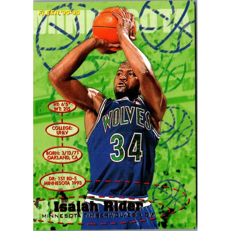 1995 Fleer European Isaiah Rider #109