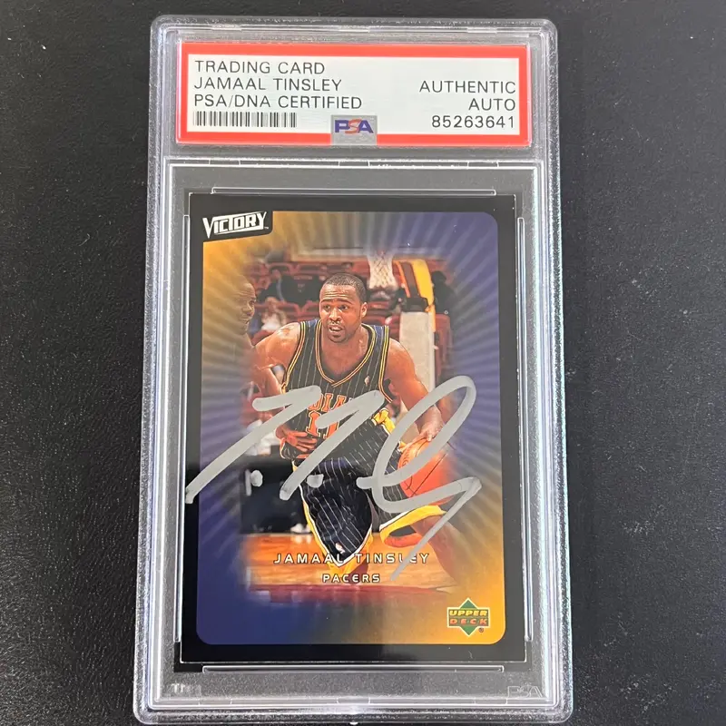 2003 Upper Deck #36 Jamaal Tinsley Signed Card AUTO PSA Slabbed Pacers