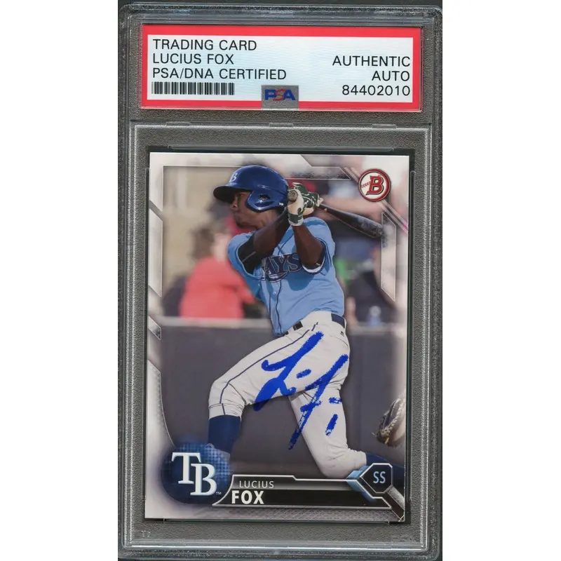 2016 Bowman Draft #BD-200 Lucius Fox Signed Card PSA Slabbed Auto Rays