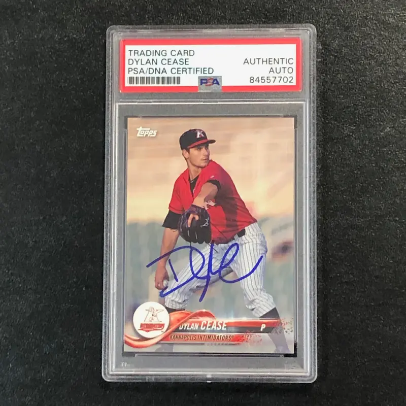2018 Topps Pro Debut #94 Dylan Cease Signed Card PSA Slabbed Auto White Sox