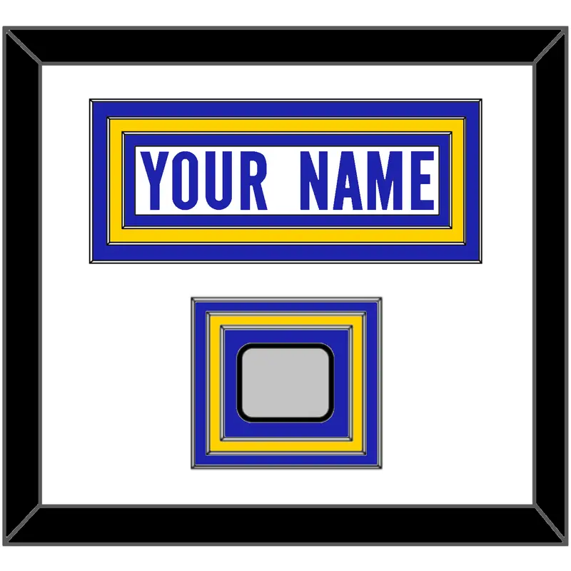 Los Angeles Nameplate & 2X Super Bowl Champions Patch - Road White - Triple Mat 1