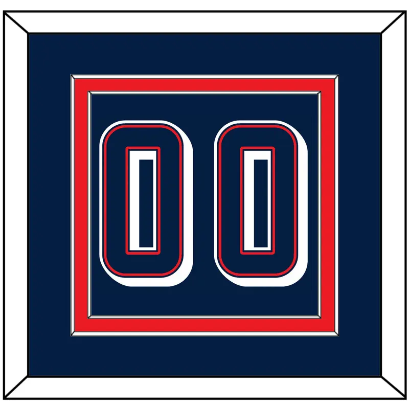 United States Mens Basketball Number - 2024 Olympics Road Blue - Double Mat 2