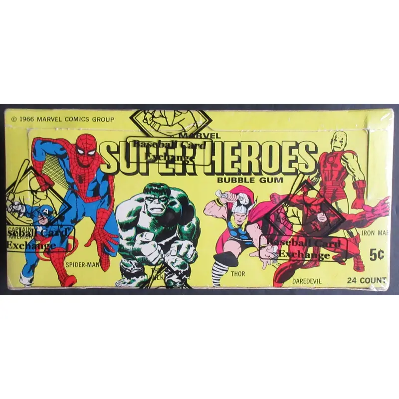 1966 Donruss Marvel Super Heroes Unopened Wax Box (BBCE) (X1912)