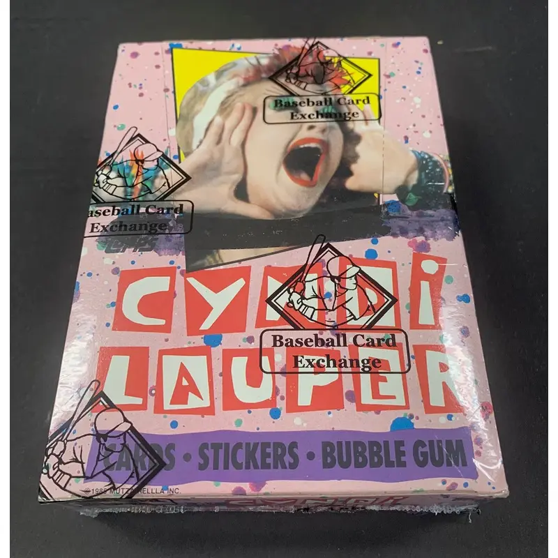 1985 Topps Cyndi Lauper Unopened Wax Box (X-Out) (BBCE)