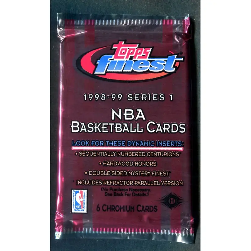 1998/99 Topps Finest Basketball Unopened Series 1 Pack (Hobby) (6)