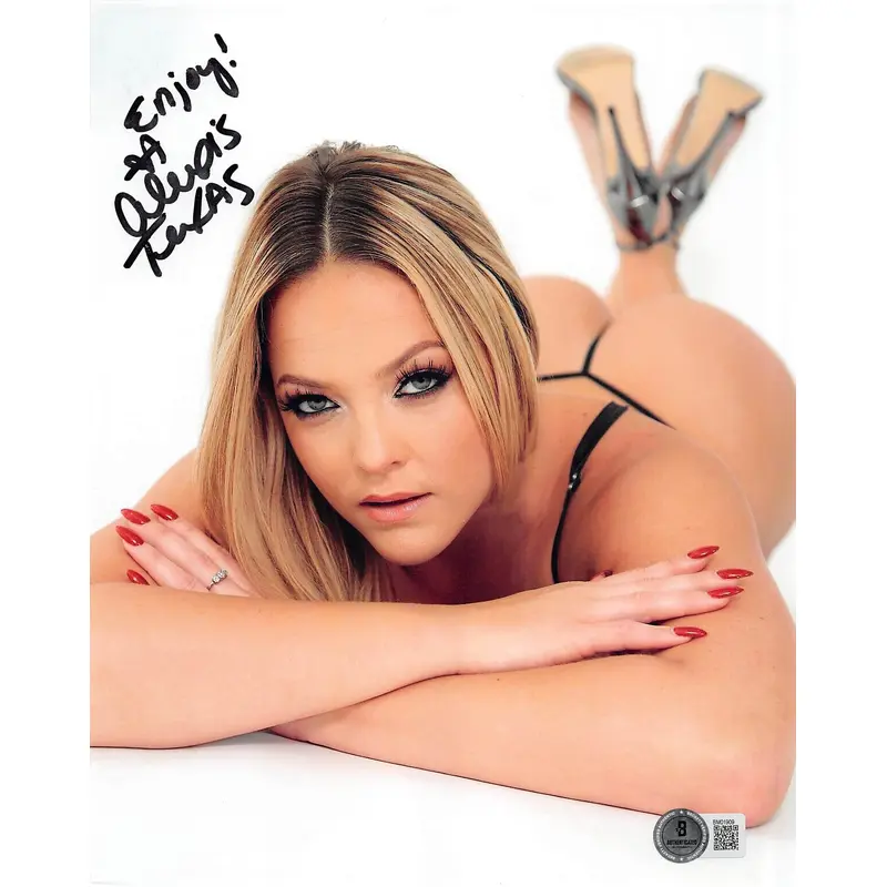 Alexis Texas Adult Film Star "Enjoy!" Signed 8x10 Sexy Photo BAS #BM01909