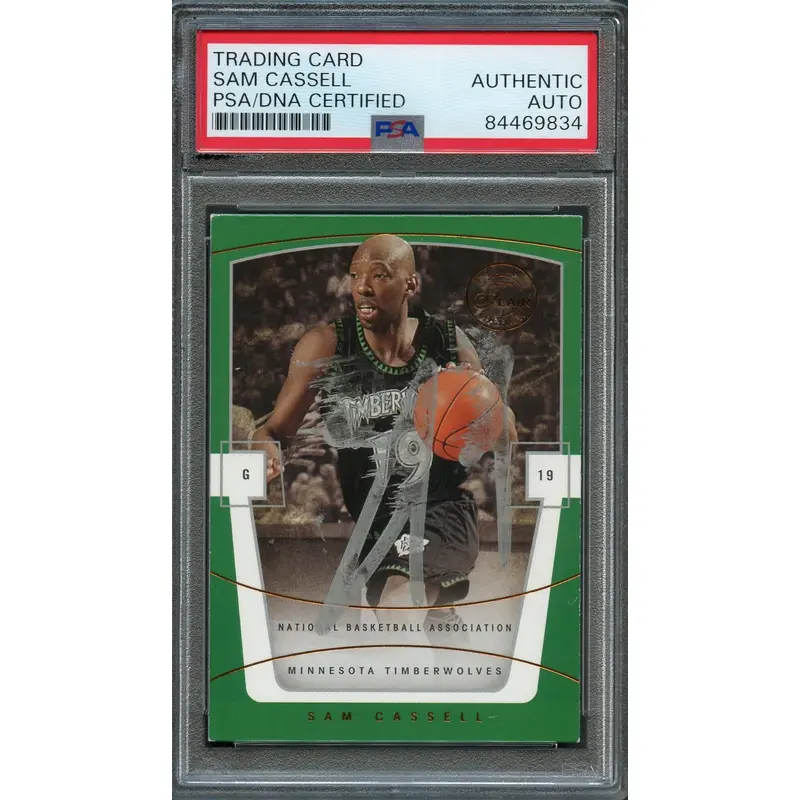 2003-04 Flair Final Edition #29 Sam Cassell Signed Card AUTO PSA Slabbed Celtics