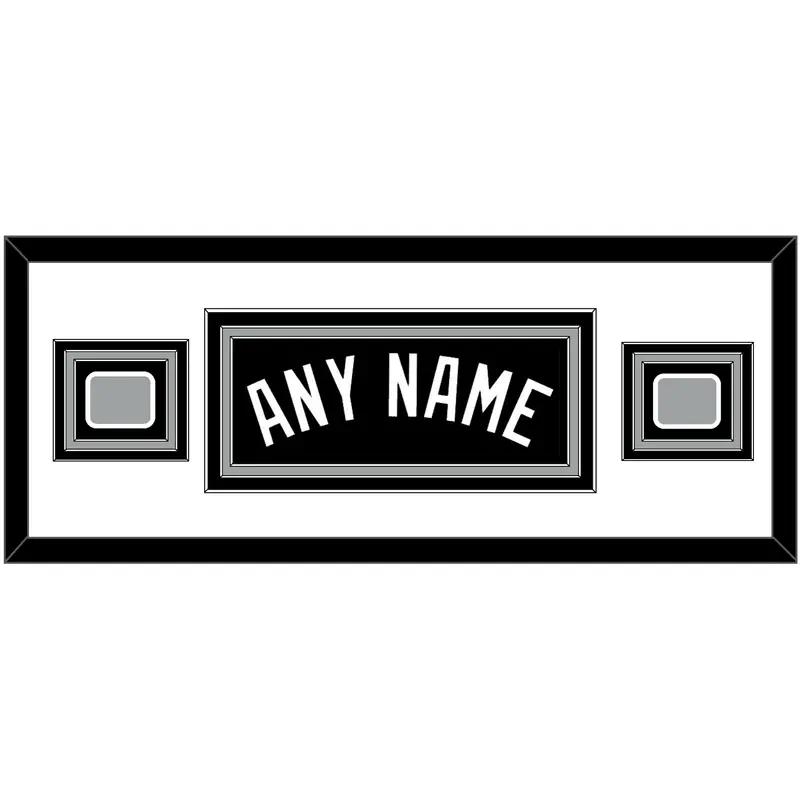 San Antonio Name With 2 Champions Banner Patches - Road Black (2002-2017) - Triple Mat 2