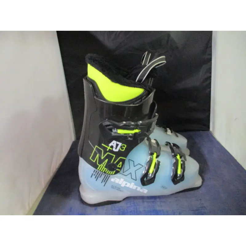 Used Alpina AJ 3 Max Downhill Junior Ski Boots Youth Size 6 / 24.5