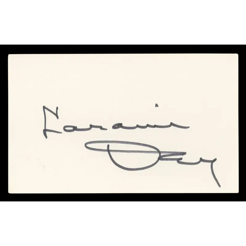 Laraine Day Foreign Correspondent Authentic Signed 3x5 Index Card BAS #BL96818