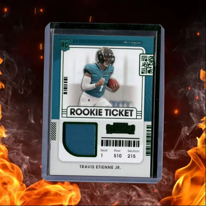 2021 Panini Contenders Travis Etienne Jr. Ticket Swatches Green Rookie #RTS-TET