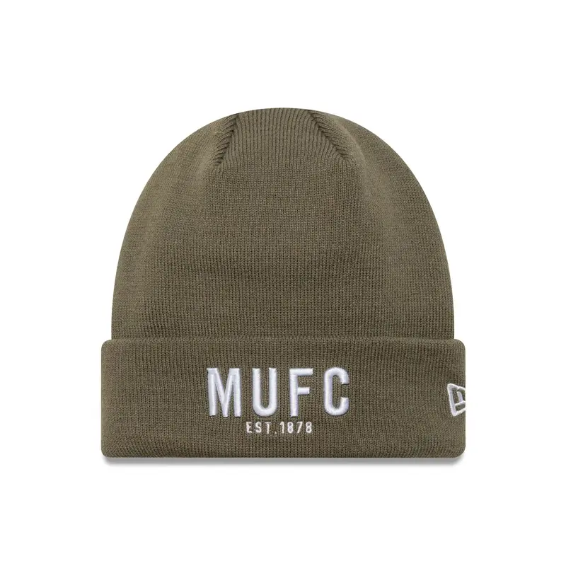 Manchester United FC Seasonal Green Cuff Knit Beanie Hat