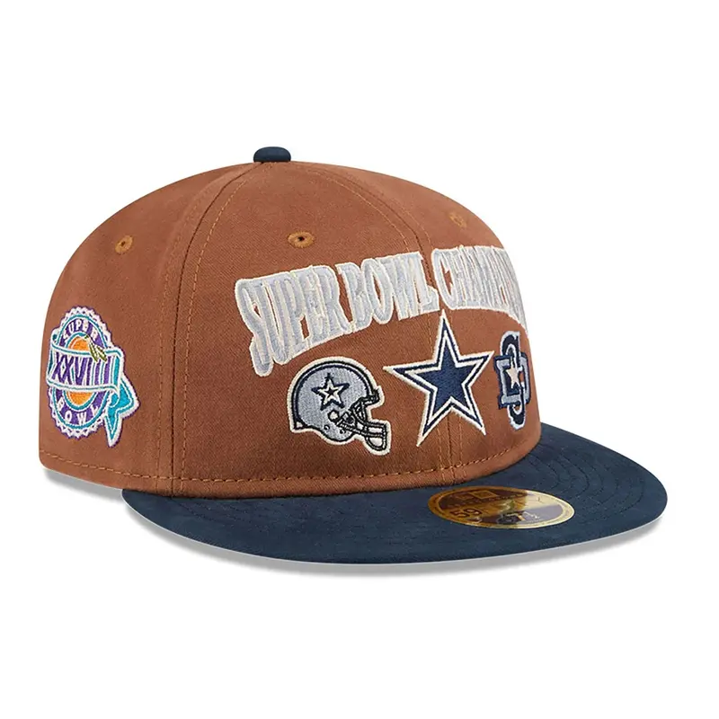 Dallas Cowboys NFL Champions Dark Beige Retro Crown 59FIFTY Fitted Cap