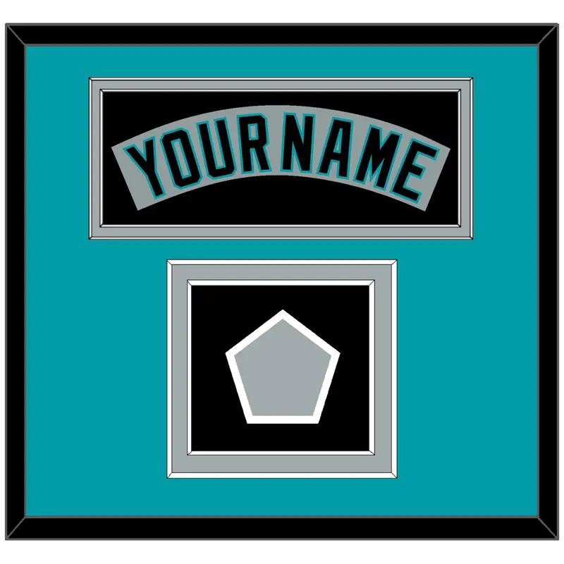 Florida Nameplate & World Series Patch - Road Gray (1993-2001) - Double Mat 3