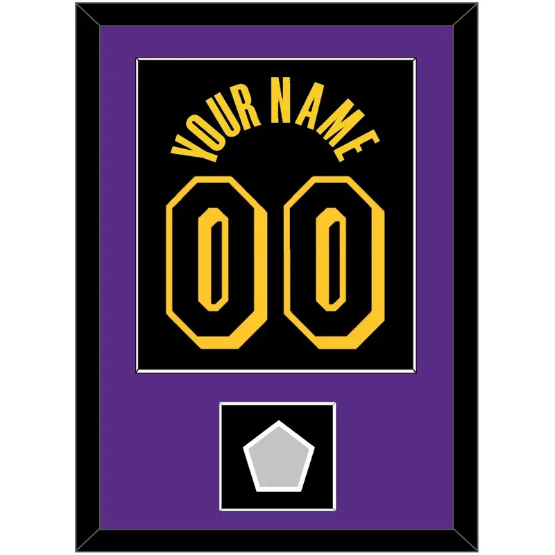 Los Angeles Name & Number With Champions Patch - Black Mamba (2017-2018, 2020) - Single Mat 3