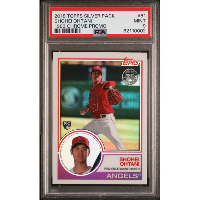 Shohei Ohtani 2018 Topps Silver Pack #51 1983 Chrome Promo PSA 9 Mint