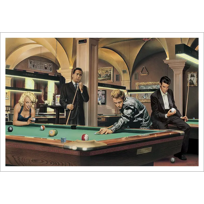 Legends Playing Pool "Game of Fate" 24x36 Poster by Chris Consani - Image Consciious