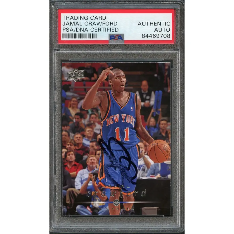 2008-09 Upper Deck #122 Jamal Crawford Signed Card AUTO PSA Slabbed Knicks