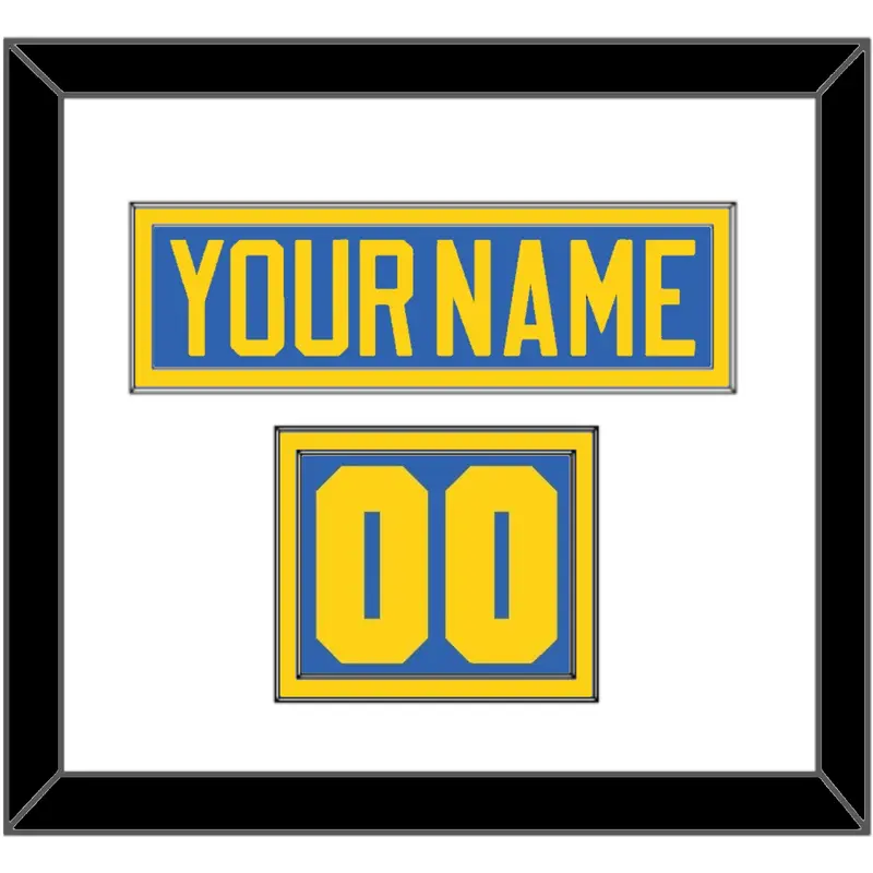 Sweden Mens Hockey Nameplate & Number (Shoulder) - 2006 Olympics Road Blue - Double Mat 1