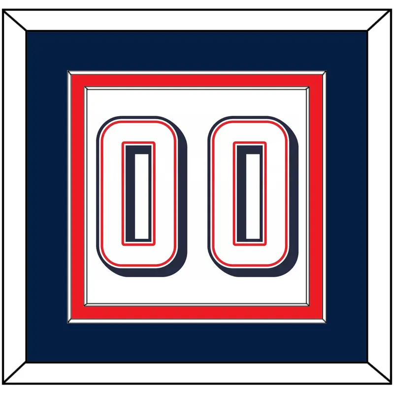 United States Mens Basketball Number - 2024 Olympics Home White - Double Mat 3