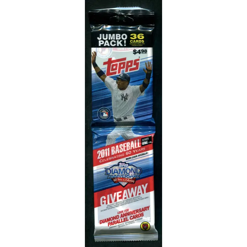 2011 Topps Baseball Unopened Series 1 Jumbo Pack (36)