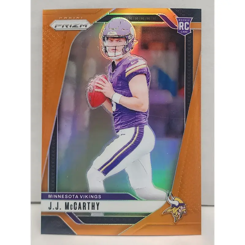 JJ McCarthy 2024 Panini Prizm #400 Rookie Orange Prizm #213/249