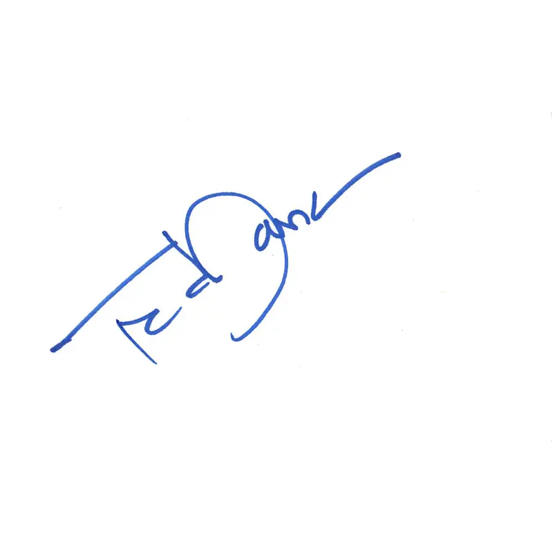 Ted Danson Cheers Authentic Signed 3x5 Index Card Autographed BAS #BL96257