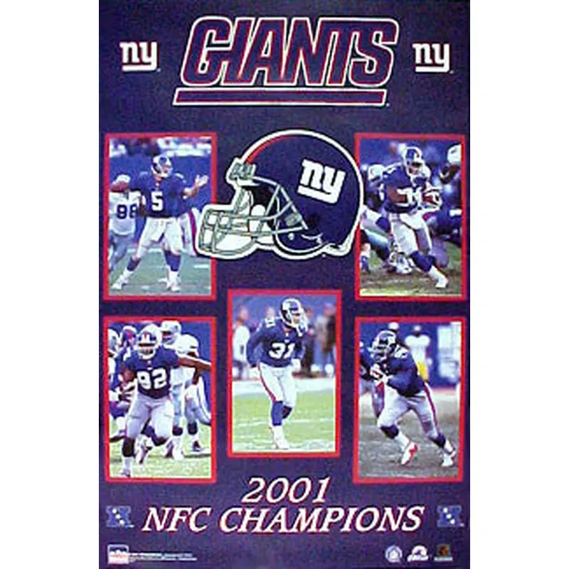 New York Giants 2001 NFC Champions Commemorative Poster - Starline Inc.