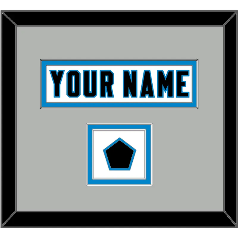 Carolina Nameplate & Jersey Logo Patch - Road White Jersey - Double Mat 3