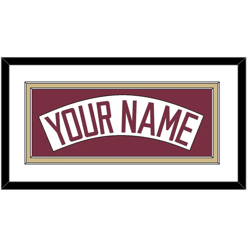 Florida State Baseball Nameplate - Home White (2016-2018) - Double Mat 1