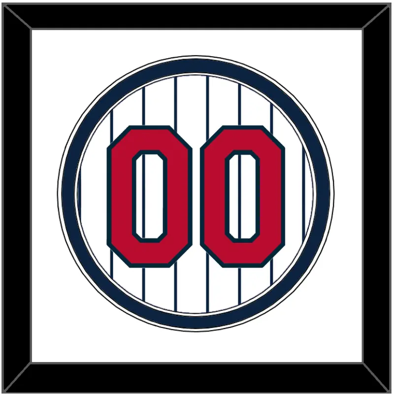 Minnesota Number - Home White Pinstripes (1987-2009) - Double Mat 1