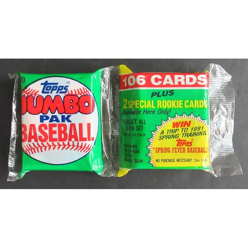 1990 Topps Baseball Unopened Jumbo Pack (106)