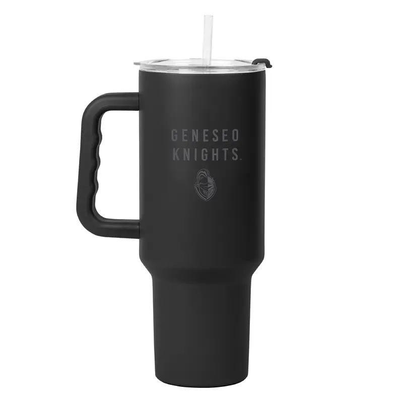 State University of New York at Geneseo 40oz Black Tonal Powder Coat Tumbler