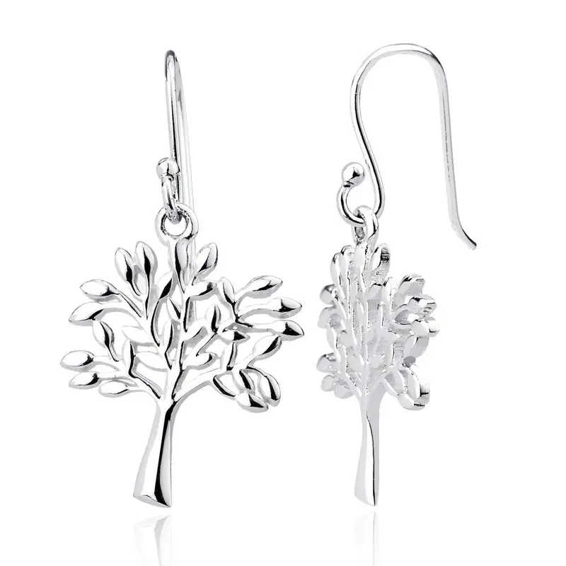 Sterling Silver Tree Earrings