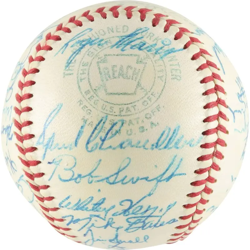 The Finest Roger Maris 1958 Kansas City Athletics Team Signed Baseball PSA DNA