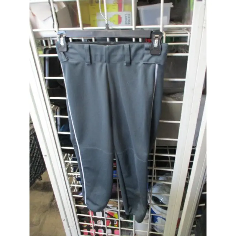 Used The Gluv Grey & White Piping Softball Pants Adult Size XS - wear on ankles