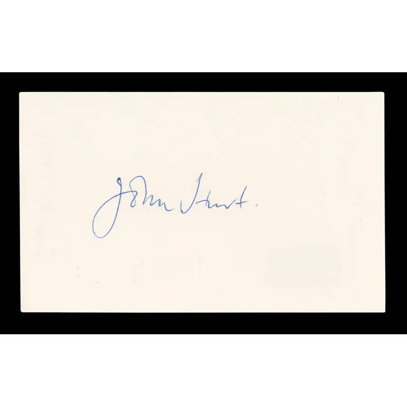John Hurt 1984 Authentic Signed 3x5 Index Card Autographed BAS #BL96719