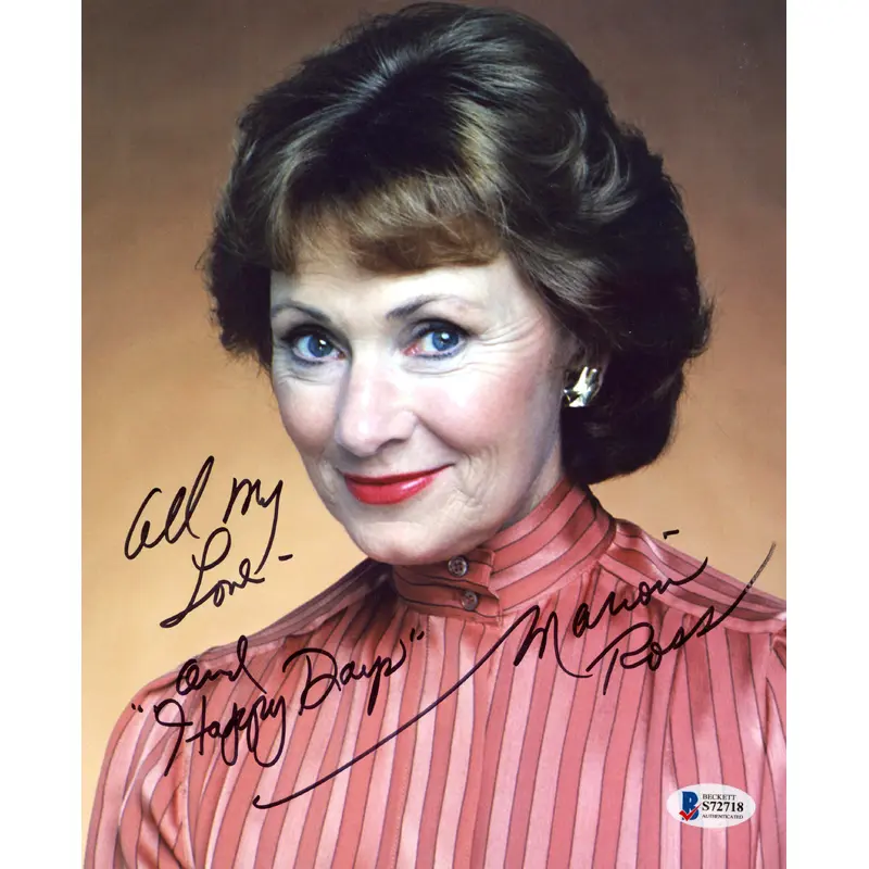 Marion Ross Happy Days "All My Love & Happy Days" Signed 8x10 Photo BAS #S72718
