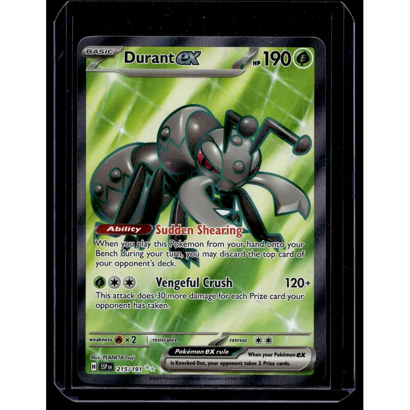 2024 Pokemon - Scarlet & Violet - Surging Sparks - Ultra Rare - Durant ex #215