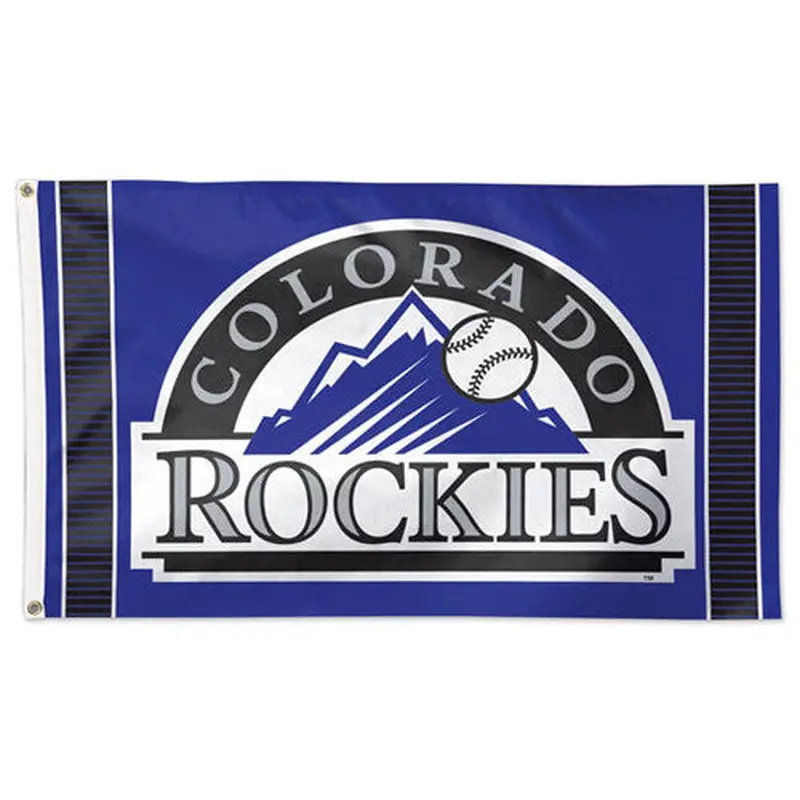 Colorado Rockies Official MLB Baseball 3'x5' Deluxe-Edition Flag - Wincraft Inc.