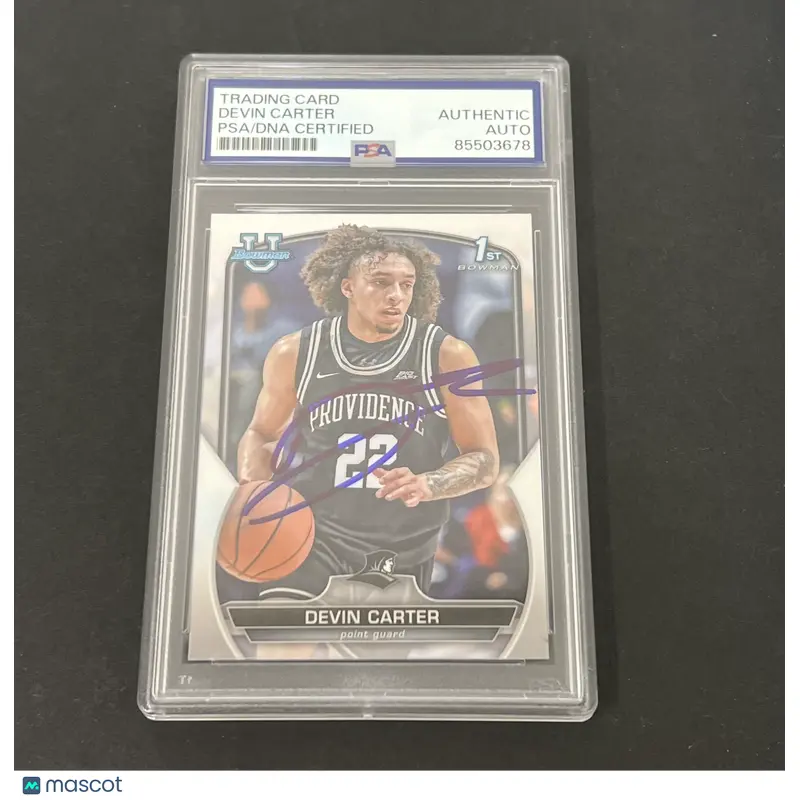 2023 Bowman Chrome University #6 Devin Carter 1st Bowman signed card
